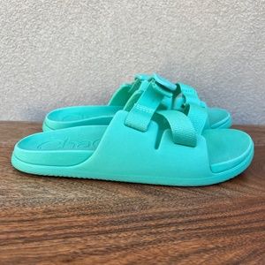 NEW Chaco Chillos Jade Teal Slip On Sandal Slides Youth Kids
